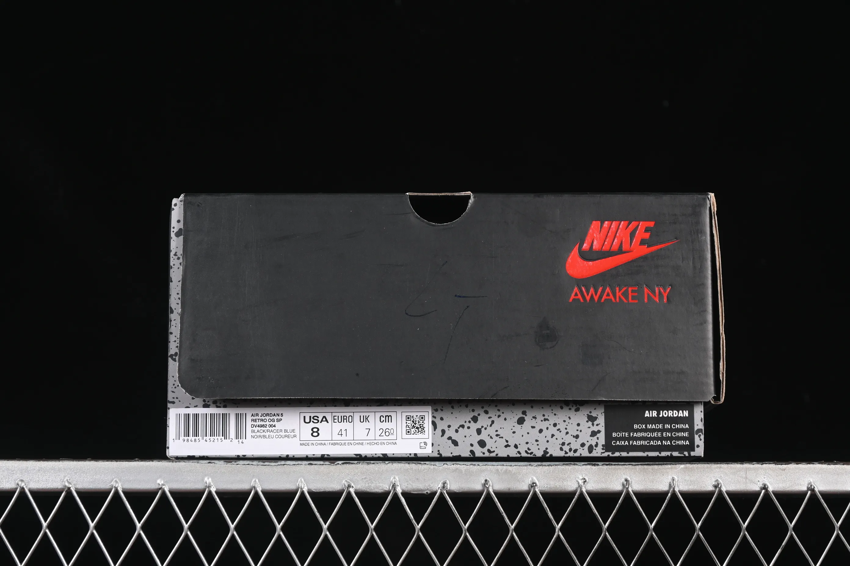 All categories Air Jordan Jordan series basketball shoes Air Jordan 5 L version Awake NY x Air Jordan 5 "Black Metallic" AJ5 Joe 5 joint model black and gray DV4982-004